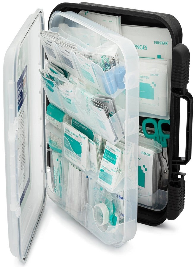 BrightCare Large Wall Mountable & Portable First Aid Kit Cabinet for Business, Office, School, Warehouse & Workplace Safety – OSHA Compliant Emergency Medical Supplies with Tilting Shelves & Mounting Hardware - Image 2